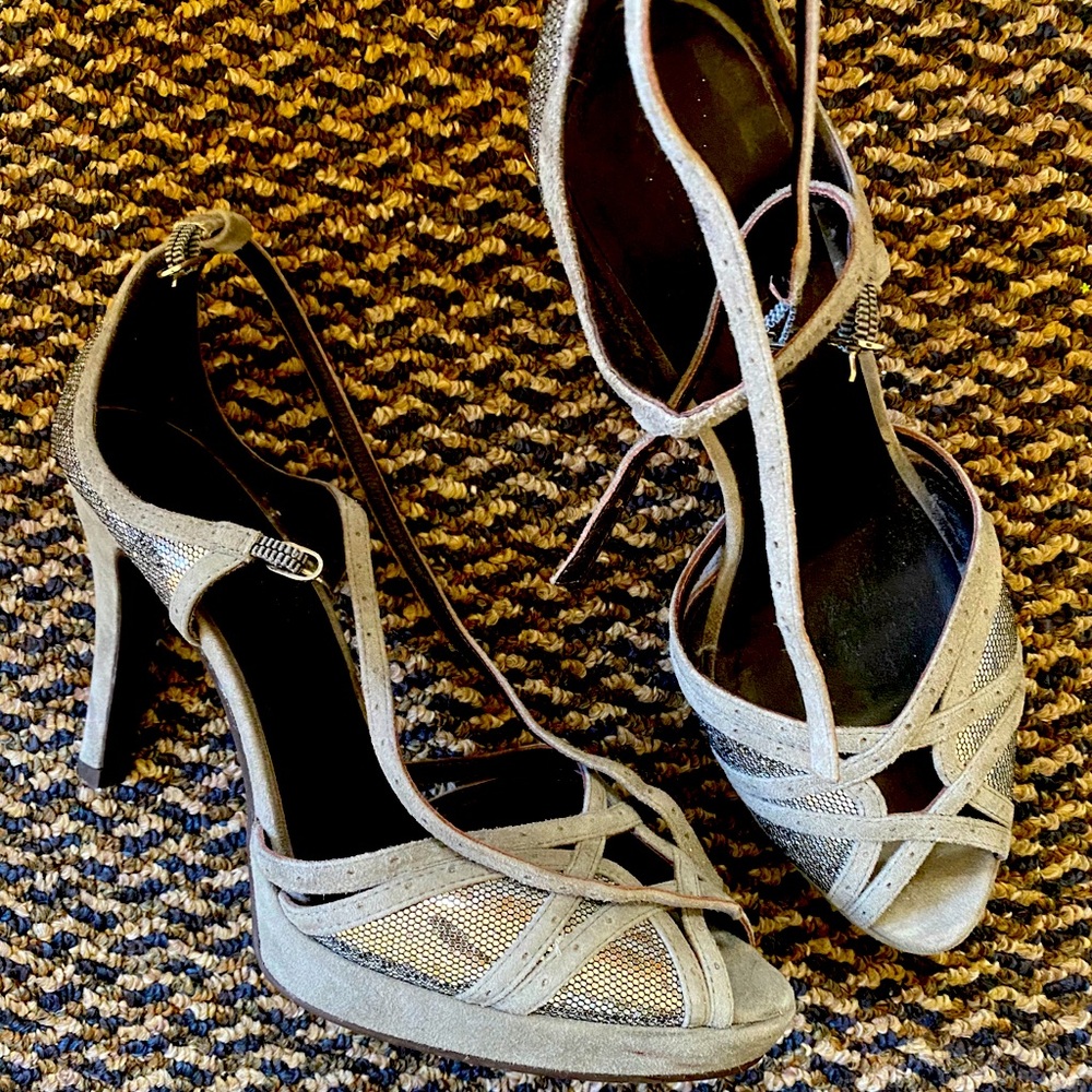 Silver shoes